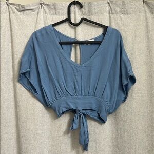Blue Cropped Blouse